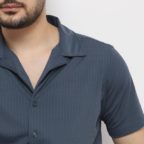 BAE Shirt™ - Luxury Blend of Super Soft Nylon & E-fast® Stretch - Micro Dobby Structure - Cuban Collar - Slim Fit Shirt - Image 4