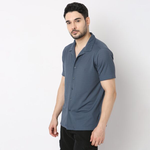 BAE Shirt™ - Luxury Blend of Super Soft Nylon & E-fast® Stretch - Micro Dobby Structure - Cuban Collar - Slim Fit Shirt - Image 5