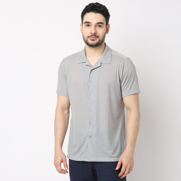 BAE Shirt™ - Luxury Blend of Super Soft Nylon & E-fast® Stretch - Micro Dobby Structure - Cuban Collar - Slim Fit Shirt - Image 7