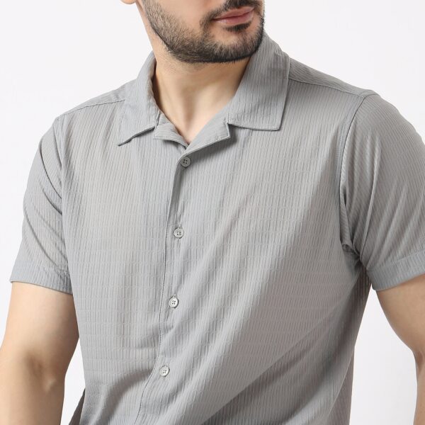 BAE Shirt™ - Luxury Blend of Super Soft Nylon & E-fast® Stretch - Micro Dobby Structure - Cuban Collar - Slim Fit Shirt - Image 9