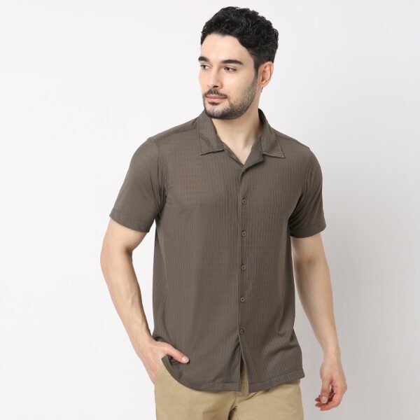 BAE Shirt™ - Luxury Blend of Super Soft Nylon & E-fast® Stretch - Micro Dobby Structure - Cuban Collar - Slim Fit Shirt - Image 12