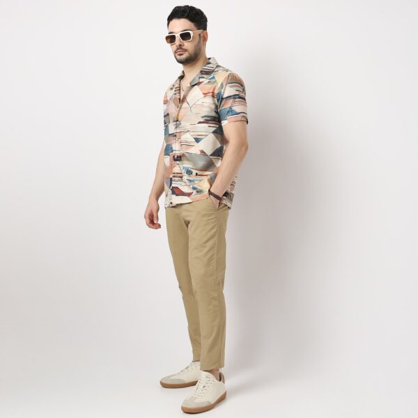 Retreat™ Shirts - Core Slub Printed Pattern Rich Fabric - Trendy Cuban Collar - Regular Fit Shirt - Image 6