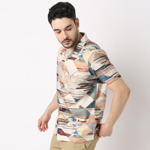 Retreat™ Shirts - Core Slub Printed Pattern Rich Fabric - Trendy Cuban Collar - Regular Fit Shirt - Image 10