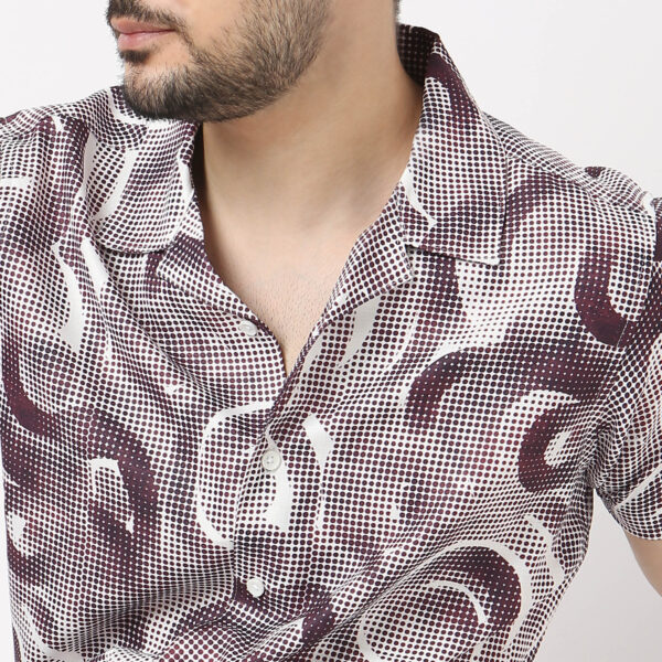 Retreat™ Shirts - Core Slub Printed Pattern Rich Fabric - Trendy Cuban Collar - Regular Fit Shirt - Image 14