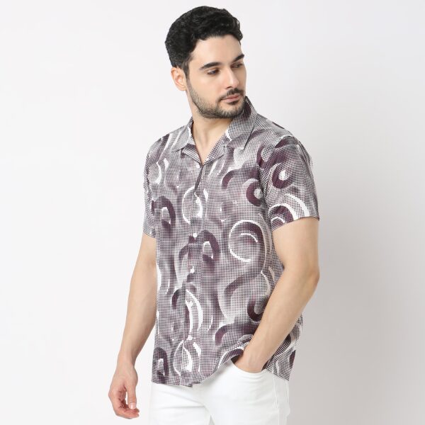 Retreat™ Shirts - Core Slub Printed Pattern Rich Fabric - Trendy Cuban Collar - Regular Fit Shirt - Image 15