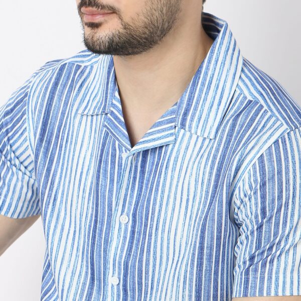 Retreat™ Shirts - Core Slub Printed Pattern Rich Fabric - Trendy Cuban Collar - Regular Fit Shirt - Image 19