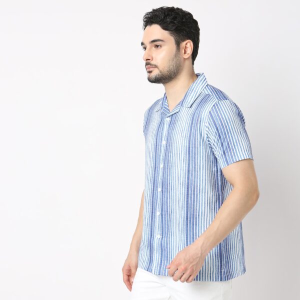 Retreat™ Shirts - Core Slub Printed Pattern Rich Fabric - Trendy Cuban Collar - Regular Fit Shirt - Image 20