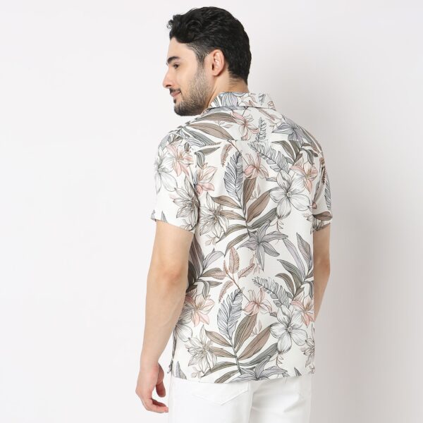 Retreat™ Shirts - Core Slub Printed Pattern Rich Fabric - Trendy Cuban Collar - Regular Fit Shirt - Image 23