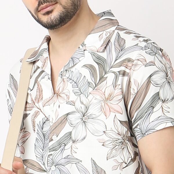 Retreat™ Shirts - Core Slub Printed Pattern Rich Fabric - Trendy Cuban Collar - Regular Fit Shirt - Image 24