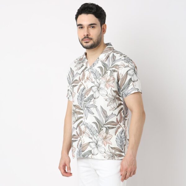 Retreat™ Shirts - Core Slub Printed Pattern Rich Fabric - Trendy Cuban Collar - Regular Fit Shirt - Image 25