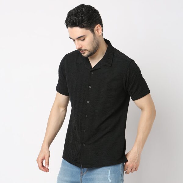 BAE Shirt™ - Luxury Blend of Super Soft Nylon & E-fast® Stretch - Micro Dobby Structure - Cuban Collar - Slim Fit Shirt - Image 5