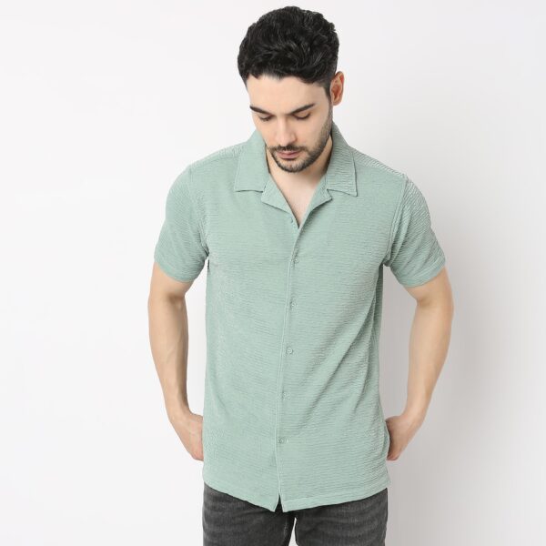 BAE Shirt™ - Luxury Blend of Super Soft Nylon & E-fast® Stretch - Micro Dobby Structure - Cuban Collar - Slim Fit Shirt - Image 7