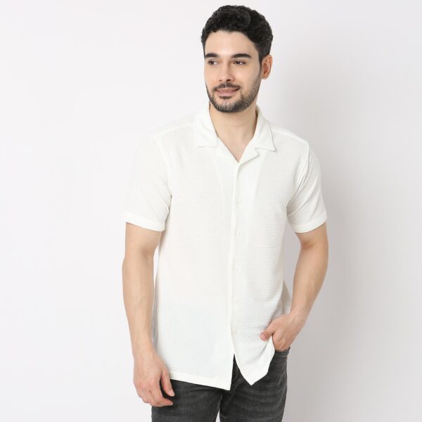 BAE Shirt™ - Luxury Blend of Super Soft Nylon & E-fast® Stretch - Micro Dobby Structure - Cuban Collar - Slim Fit Shirt - Image 12