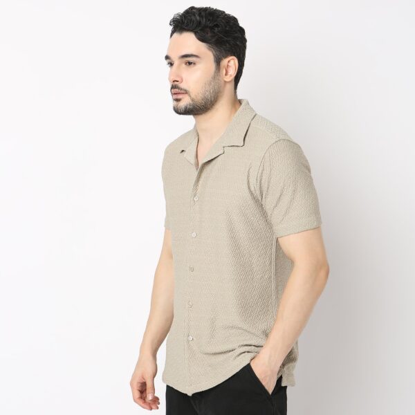 BAE Shirt™ - Luxury Blend of Super Soft Nylon & E-fast® Stretch - Diamond Structure - Cuban Collar - Slim Fit Shirt - Image 5