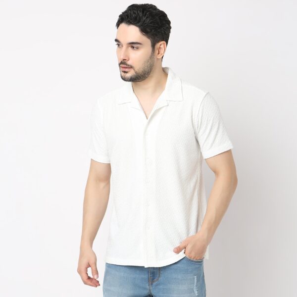 BAE Shirt™ - Luxury Blend of Super Soft Nylon & E-fast® Stretch - Diamond Structure - Cuban Collar - Slim Fit Shirt - Image 12