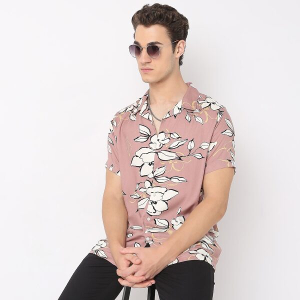 Retreat™ Shirts - 100% Rayon Regular Fit Printed Cuban Collar Shirt - Image 22