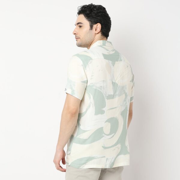 Retreat™ Shirts - 100% Rayon Regular Fit Printed Cuban Collar Shirt - Image 3