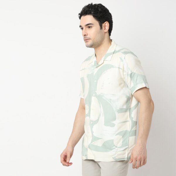 Retreat™ Shirts - 100% Rayon Regular Fit Printed Cuban Collar Shirt - Image 5