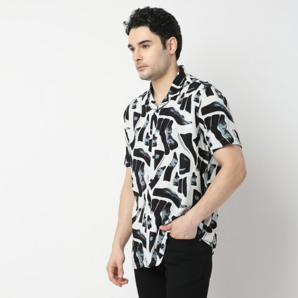 Retreat™ Shirts - 100% Rayon Regular Fit Printed Cuban Collar Shirt - Image 10