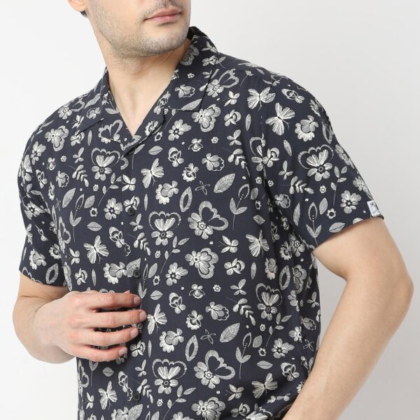 Retreat™ Shirts - 100% Rayon Regular Fit Printed Cuban Collar Shirt - Image 14