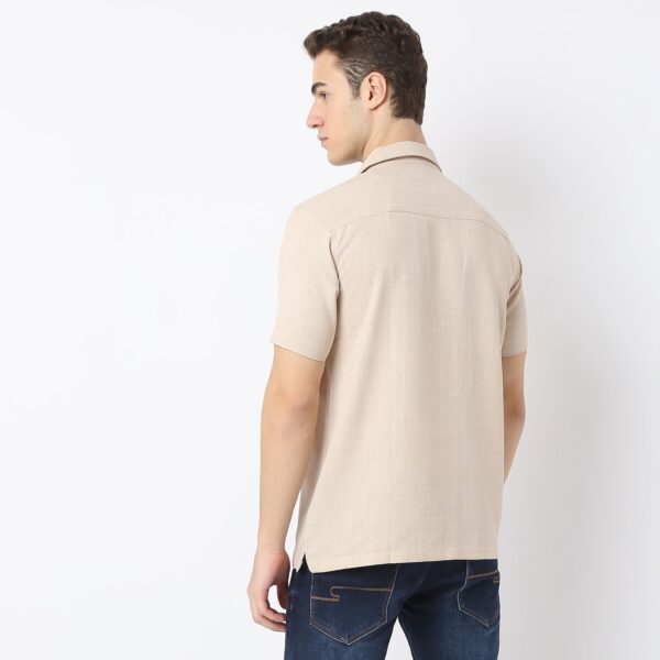 Retreat™ Shirts - Printed Structured Pattern Rich Fabric - Trendy Cuban Collar - Regular Fit Shirt - Image 3