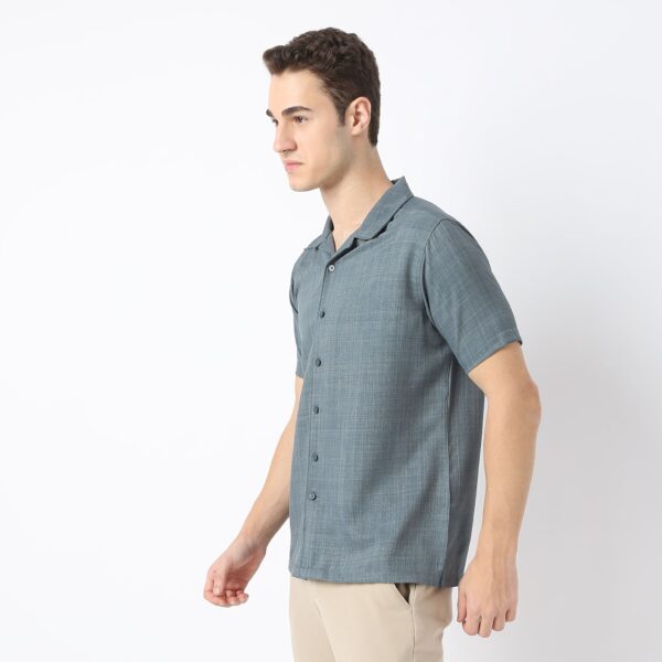 Retreat™ Shirts - Printed Structured Pattern Rich Fabric - Trendy Cuban Collar - Regular Fit Shirt - Image 10