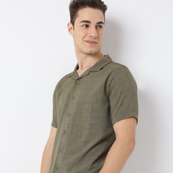 Retreat™ Shirts - Printed Structured Pattern Rich Fabric - Trendy Cuban Collar - Regular Fit Shirt - Image 14