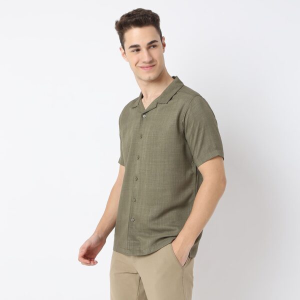 Retreat™ Shirts - Printed Structured Pattern Rich Fabric - Trendy Cuban Collar - Regular Fit Shirt - Image 15