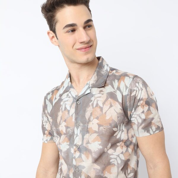 Retreat™ Shirts - Printed Pattern Rich Knitted Stretch Fabric - Trendy Cuban Collar - Regular Fit Shirt - Image 19