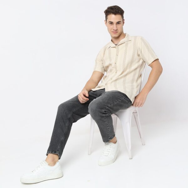 Mood™ Shirt - Cotton Structure - Natural Blend - Regular Fit Cuban Collar Shirt