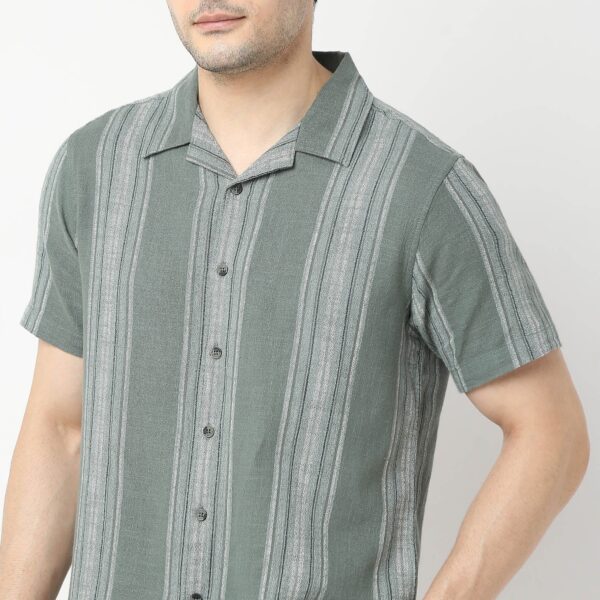 Regular Fit Striped Shirt - Image 4