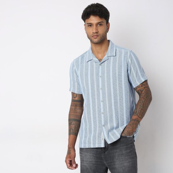 Regular Fit Striped Shirt - Image 2