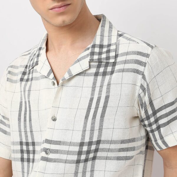 Regular Fit Checkered Shirt - Image 4