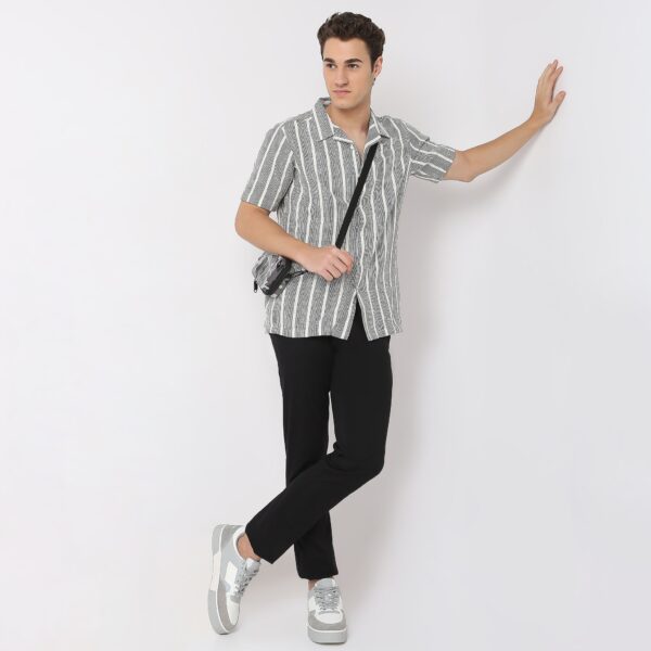 Mood™ Shirts - Raw Cotton Camp Collar Yarn Dyed Stripes - Regular Fit - Image 6