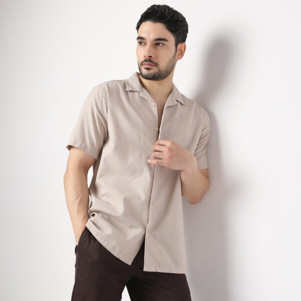 BAE Shirt™ - Fine Cotton Soft  - Dobby Structure - Cuban Collar - Regular Fit Shirt - Image 2