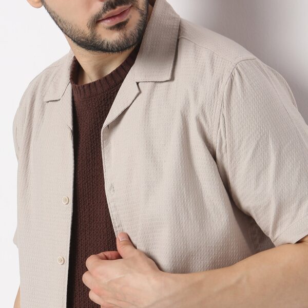 BAE Shirt™ - Fine Cotton Soft  - Dobby Structure - Cuban Collar - Regular Fit Shirt - Image 4