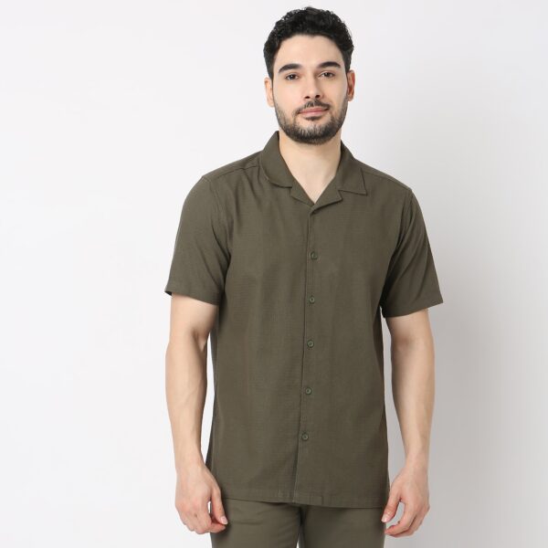 BAE Shirt™ - Fine Cotton Soft  - Dobby Structure - Cuban Collar - Regular Fit Shirt - Image 7