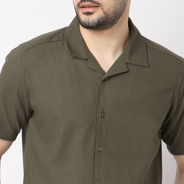 BAE Shirt™ - Fine Cotton Soft  - Dobby Structure - Cuban Collar - Regular Fit Shirt - Image 8