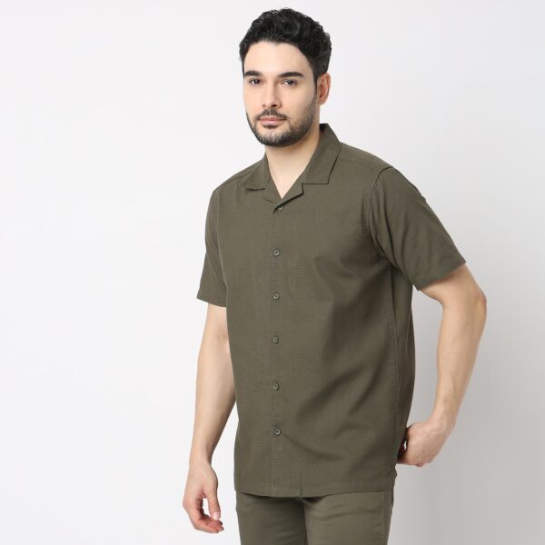 BAE Shirt™ - Fine Cotton Soft  - Dobby Structure - Cuban Collar - Regular Fit Shirt - Image 9