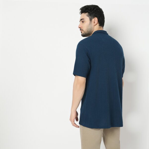 Mood™ Shirt - Cotton Blend Structure - Regular Fit Cuban Collar Shirt - Image 3