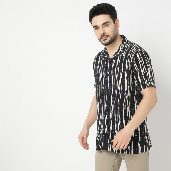 Retreat™ Shirts - Printed Pattern Rich Fabric - Trendy Cuban Collar - Regular Fit Shirt - Image 5