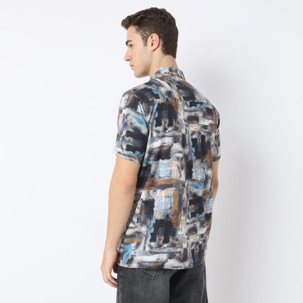 Retreat™ Shirts - Printed Pattern Rich Fabric - Trendy Cuban Collar - Regular Fit Shirt - Image 3