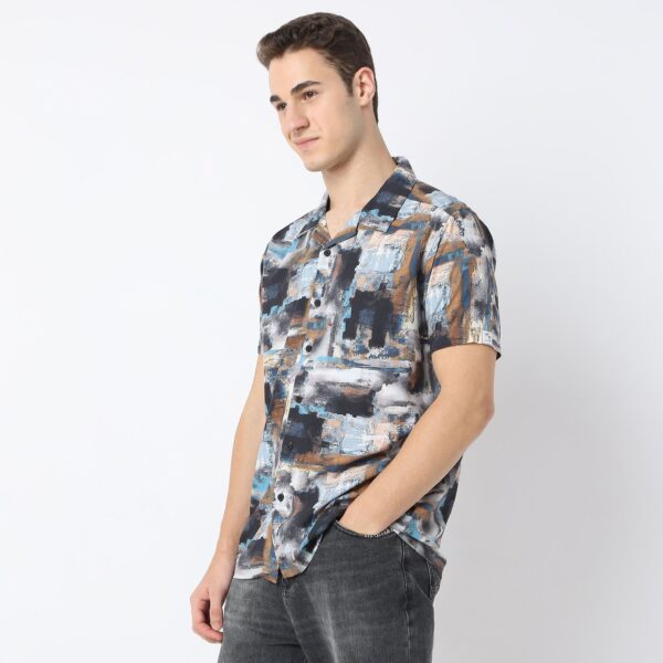 Retreat™ Shirts - Printed Pattern Rich Fabric - Trendy Cuban Collar - Regular Fit Shirt - Image 5