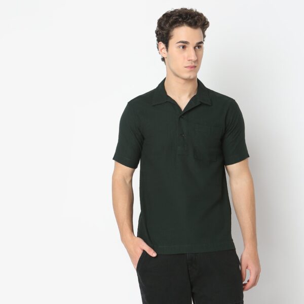 BAE™ Shirt - Camp Collar with Half Placket - Double Tone Fabric - Regular Fit - Image 5