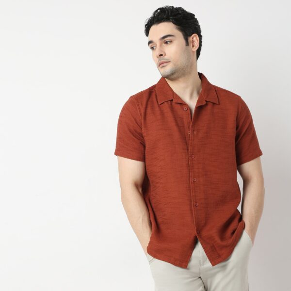 Regular Fit Structured Shirt - Image 6