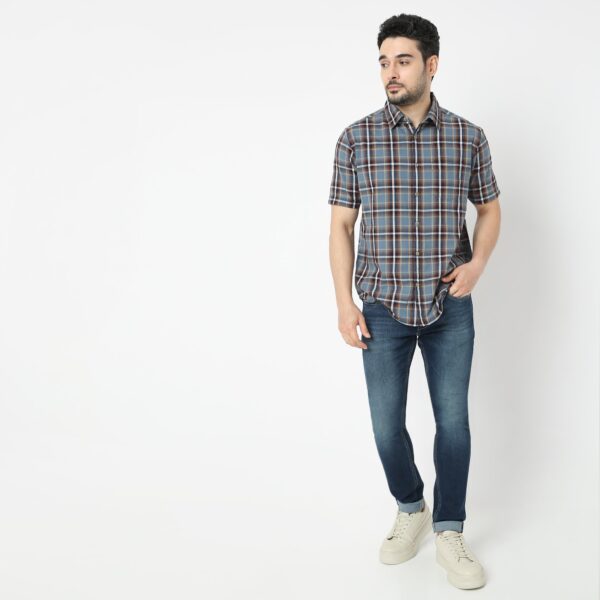 Modern Smart™ - Cotton Checkered Shirt - Regular Fit