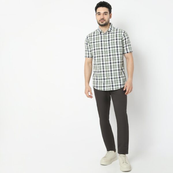 Modern Smart™ - Cotton Checkered Shirt - Regular Fit - Image 6