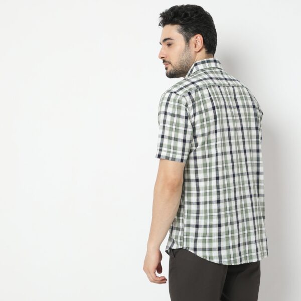 Modern Smart™ - Cotton Checkered Shirt - Regular Fit - Image 8