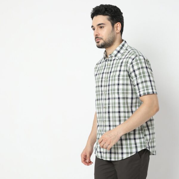 Modern Smart™ - Cotton Checkered Shirt - Regular Fit - Image 10