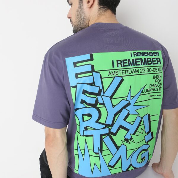 Trendy Oversize Graphic with Large Print at Back T-Shirt - Image 3